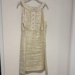 Lilly Pulitzer white and gold dress
